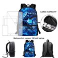 thumbnail image 6 of Yuyamidu Lightning Blue Dinosaured 17 Inch Laptop Backpack, Large Capacity School Bag for Teen Boys, Multi-Pocket Casual Daypack for Travel Outdoor Activities, 6 of 6