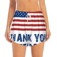 thumbnail image 2 of Balery Thank You Veterans Pantalones cortos deportivos para mujer con forro y dos bolsillos, elásticos, para entrenamiento, gimnasio, yoga-Large, 2 of 7
