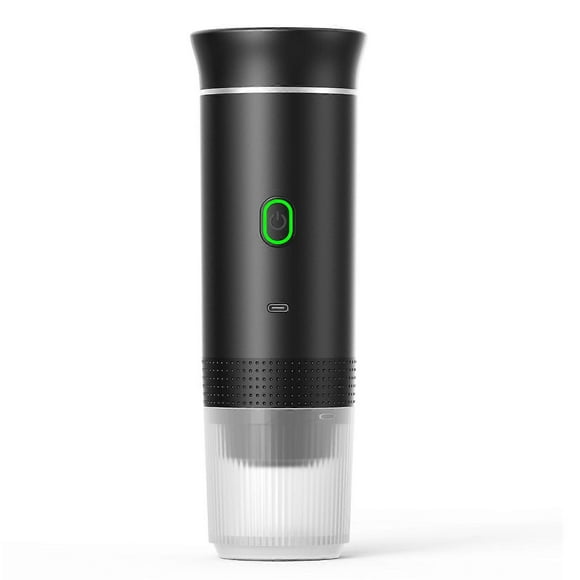 (Black)3 in 1Portable Machine, Mini Coffee Maker for Travel, Self Heating Car Coffee Maker with USB C, Small Espresso Machine with Ground Coffee