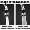 thumbnail image 4 of 2 Pieces Swivel Faucet, 360 Degree Movable Kitchen Faucet, 2 Modes Adjustable Shower Head Filter Sprayer, Kitchen Aerator, Kitchen Faucet, Kitchen, 4 of 5