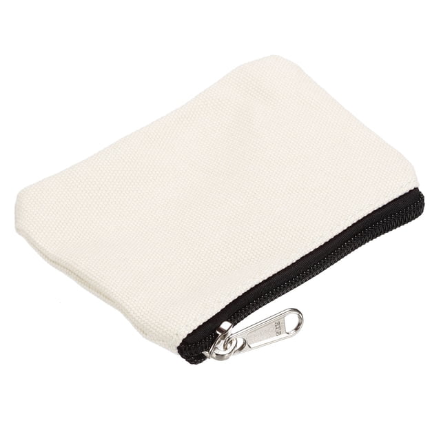 Unique Bargains Coin Purse Pouch, Change Purses Small Organizer Bags Zipper 3' x 5', White