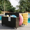 thumbnail image 7 of Danolapsi PE Rattan Outdoor Pool Caddy With Rolling Wheels, Patio Wicker Poolside Float Storage Basket for Cushions, Floaties, Noodles, Life Vests, Beach Balls, Toys, 7 of 7