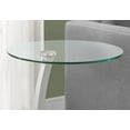 thumbnail image 6 of Monarch Specialties Accent Table, C-shaped, End, Side, Snack, Bedroom, Clear Tempered Glass, 6 of 6