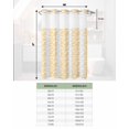 thumbnail image 6 of No Hook Shower Curtain with Snap in Liner, Modern Leaf Pattern Art Printing Design Hotel Shower Curtains for Bathroom, Washable Shower Curtain Liner Set with Mesh Top Window, 48"x72", 6 of 6