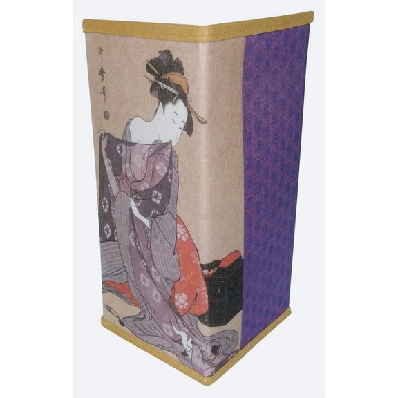 Set/2 Japanese Rice Paper Wallet/Checkbook Cover Lady/Cat Design Gift Box Included