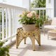 thumbnail image 5 of Soporte para plantas de hierro forjado, suelo de pie, portamacetas interiores exteriores de un solo nivel, estantería metálica, balcón, salón, decoración del hogar, 5 of 6