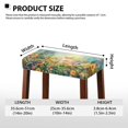 thumbnail image 6 of Xoenoiee Butterfly Daisy Oil Painting Print Bar Stool Covers Rectangle Soft Washable Vanity Stool Cover Removable Saddle Bar Stool Slipcover with Elastic Band Home Decor, 2 Pack, 6 of 6