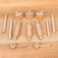 thumbnail image 3 of TISHITA Wooden Tools Set, 1 Set Rolling Pin Slime Mold Art Clay Educational Toys, 3 of 8