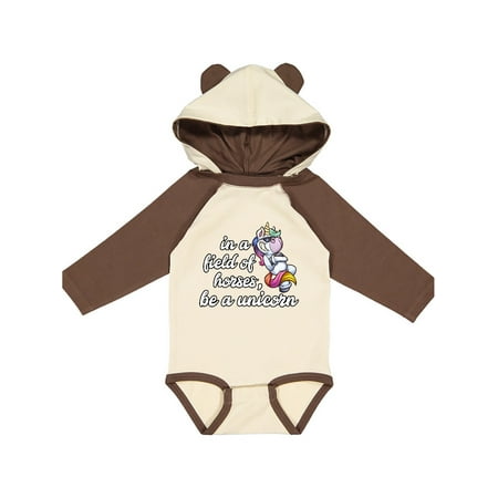 

Inktastic Be A Unicorn Gift Baby Boy or Baby Girl Long Sleeve Bodysuit
