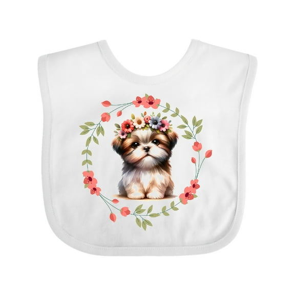 Inktastic Shih Tzu Dog Cute Girls Baby Bib