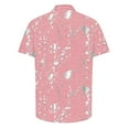 thumbnail image 6 of Yaoyar Mens Colorful Floral Hawaiian Short Sleeve Button Down Casual Top Bloom Design Turn Down Collar Style Short Sleeve Shirt, 6 of 6