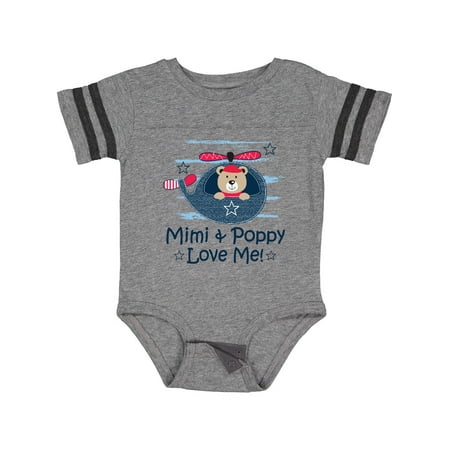 

Inktastic Mimi and Poppy Love Me Grandchild Gift Baby Boy Bodysuit
