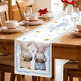 thumbnail image 5 of Happy Easter Table Runner 72 Inches, Watercolor Floral Gnomes Eggs Basket Spring Bed Runner Dresser Scarves Tabletop for Indoor Outdoor Parties/Ceremony/Banquet, 18" x 72", 5 of 8