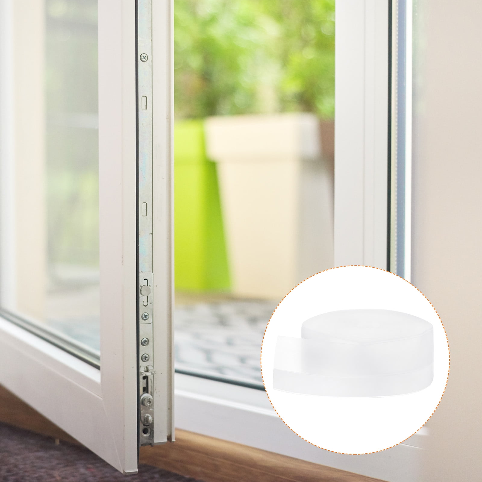 REGALWOVEN Weather Stripping Door Seal 39.37ft x 45mm Silicone Seal Strip for Door Draft Stopper Adhesive Tape