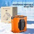 thumbnail image 6 of Portable Waist Mounted Cooling Fan with LED Display and Flashlight for Outdoor Activities, Wearable Personal Fan with Adjustable Airflow for Hiking, Camping, and Outdoor Work, 6 of 8