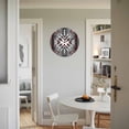 thumbnail image 4 of Wall Clock Grey Boho Clocks PVC Silent Non-Ticking Battery Operated Decorative Bohemian Southwest Tribe Art Round Clock for Home Living Room Kitchen Bedroom Office School Wall Decor 14 Inch, 4 of 9