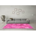 thumbnail image 3 of Ahgly Company Indoor Round Patchwork Pink Transitional Area Rugs, 5' Round, 3 of 4