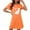 Orange, variant on Aobny Comfy Nightgowns for Women's Thin Cat-Print Pink Sleep Dresses Crew Neck Short Short Sleeve Adults Tops Soft