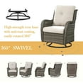 thumbnail image 5 of Gymojoy 2 Pieces Outdoor Wicker Swivel Rocker Patio Chair, Outdoor Swivel Gliders,Set of 2 with High Back, Deep Seat (Gray Wicker/Beige Cushion), 5 of 8