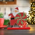 thumbnail image 3 of Christmas Santa Claus Crafts Wood Decoration Desktop Ornaments Dining Table Centerpieces Wood Ornaments Wood Signs Desktop, 3 of 4