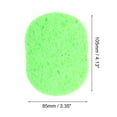 thumbnail image 3 of Unique Bargains 1 Pc Reusable Facial Sponges Runways Shape for Removing Dirt 4.13"x3.35"x0.31" Green, 3 of 6