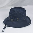thumbnail image 2 of Clearance! Baberdicy Unisex Summer Sun Protection Fisherman's Hat Breathable Light Hat Navy, 2 of 3