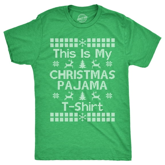 Mens This Is My Christmas Pajama T Shirt Funny Cozy Xmas PJs Tee for Guys Graphic Tees