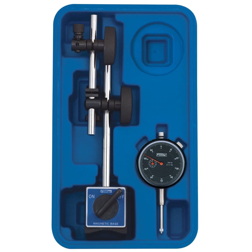 Fowler 72-520-199 Magnetic Base & Black Face Indicator with Fine Adjust