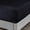 Black Stripe, variant on Twin Size Fitted Sheet 1 Piece - 400 Thread Count - 100% Egyptian Cotton - 8" Deep Pocket Fully Elastic Sheet - Light Grey Solid.