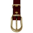 thumbnail image 3 of Womens 1 Inch Skinny Red Leather Belt Gold Buckle Set Double Layer, 3 of 4