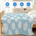 thumbnail image 4 of White Teal Daisy Cooling Blanket, Lightweight Breathable Summer Throw Blanket with Double Sided Cold Effect, Spring Summer Floral Farmhouse Picnic Beach Blankets Bed Sheet for Hot Sleepers 60"x80", 4 of 8