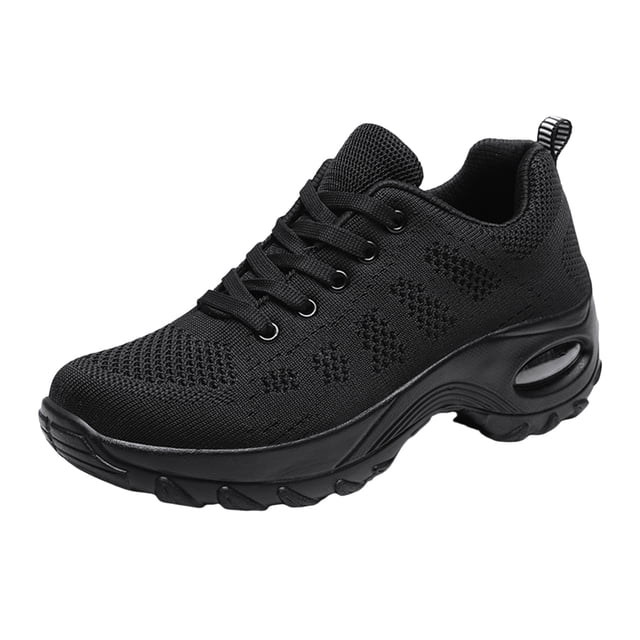Fsqjgq Chaussures de Course à Lacets pour Femmes Espadrilles Compensées Décontractées Chaussures de Marche en Maille Chaussures pour Femmes Espadrilles de Randonnée Souples