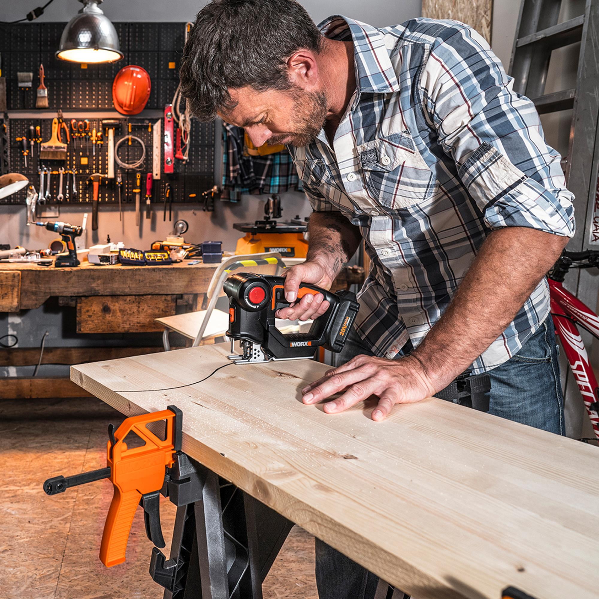 Worx Power Share 20V Axis 2 In 1 Reciprocating Saw And Jigsaw Kit