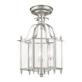 thumbnail image 2 of Livex Lighting Livingston 3 Light Brushed Nickel Chain Hang/Ceiling Mount, 2 of 15
