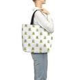 thumbnail image 6 of Hirioo Rubber Duck Showe for Tote Bag for Women, Quilted Shoulder Bag with Zipper, Large Capacity Handbags for Casual, Travel, Work, 6 of 9