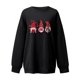thumbnail image 4 of Moda mujer estampado o-cuello pulóver Tops manga larga cómoda blusa sudadera Pompotops  gfhjh15958, 4 of 4
