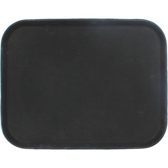 TrueCraftware- 14" x 18" Rectangular Service Tray Fiberglass Black- Non Slip Surface Service Trays Restaurant Tray Plastic Food Meals Server Tray for Home Kitchen Restaurant Cafeteria Bar Hotel