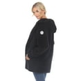 thumbnail image 3 of White Mark Women's Maternity Plush Hooded Cardigan with Pockets Size S-4X, 3 of 6