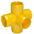 thumbnail image 7 of FORMUFIT PVC Fitting, 5-Way Cross Side Outlet, Furniture Grade, 1-1/4" Size, Yellow, 4-Pack (F1145WC-YE-4), 7 of 7