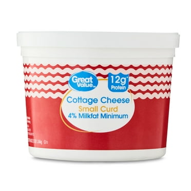 Great Value 4% Milkfat Minimum Small Curd Cottage Cheese, 48 oz