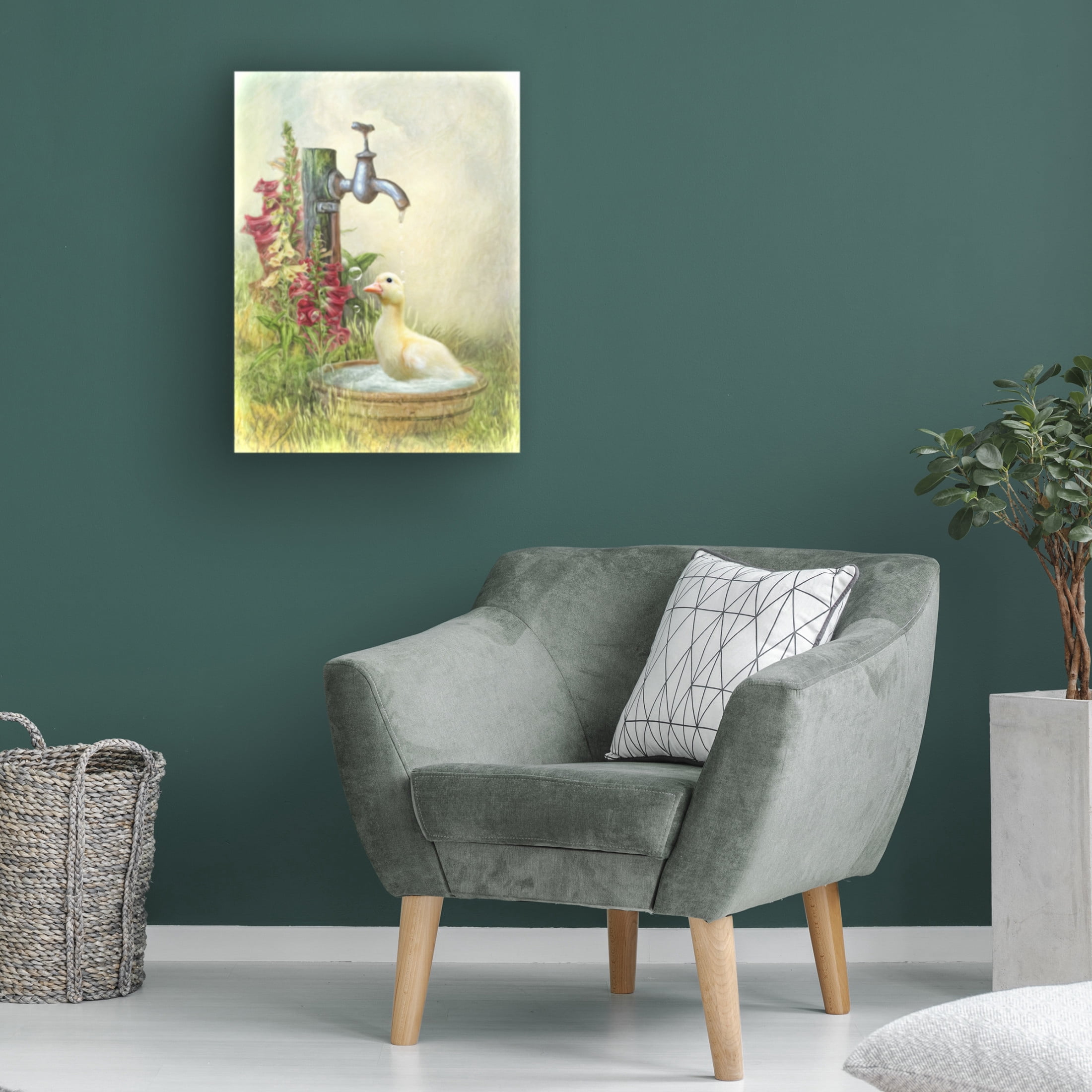 Canvas Wall Art - Trudi Simmonds 'Splish Splash' Wall Art for Living Room, Bedroom, or Office Décor by Trademark Fine Art - 24 x 32 Inches