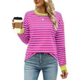 thumbnail image 2 of WEAIXIMIUNG Sweat à Capuche Zippé pour Femmes, Contraste de Couleur, Col Rond, Manches Longues, Décontracté, 2 of 8
