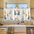 thumbnail image 2 of Yayeee Kitchen Curtains Tier Set of 2 Light Filtering 57"x24" Over Sink Window Panels, Whimsical Rabbits, 2 of 7