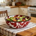 thumbnail image 6 of Enamel Bowls Set of 3,Enamel Serving Bowls, Enameled Steel Mixing Bowls for Cooking Prepping, Salad Bowl, Fruit Bowl for Kitchen, Dishwasher Safe, 6 of 10
