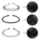 thumbnail image 4 of Diademas de metal, aro de pelo ondulado de primavera, diadema ondulada negra unisex, diadema con espalda peinada, diadema deportiva antideslizante para mujeres y hombres, 4 of 7