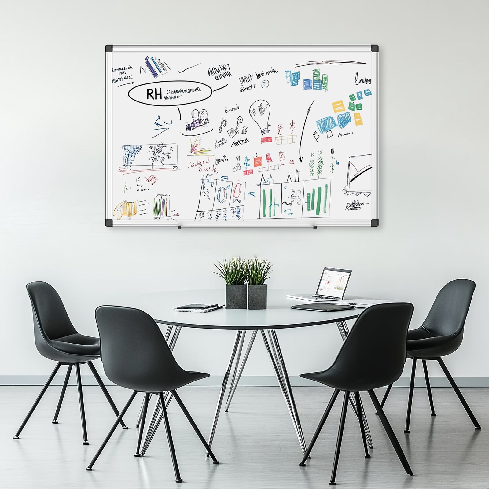 Gianna 2 Pack 36 X 24 Inches Magnetic Dry Erase Board with Aluminum Frame, Whiteboard for Home School