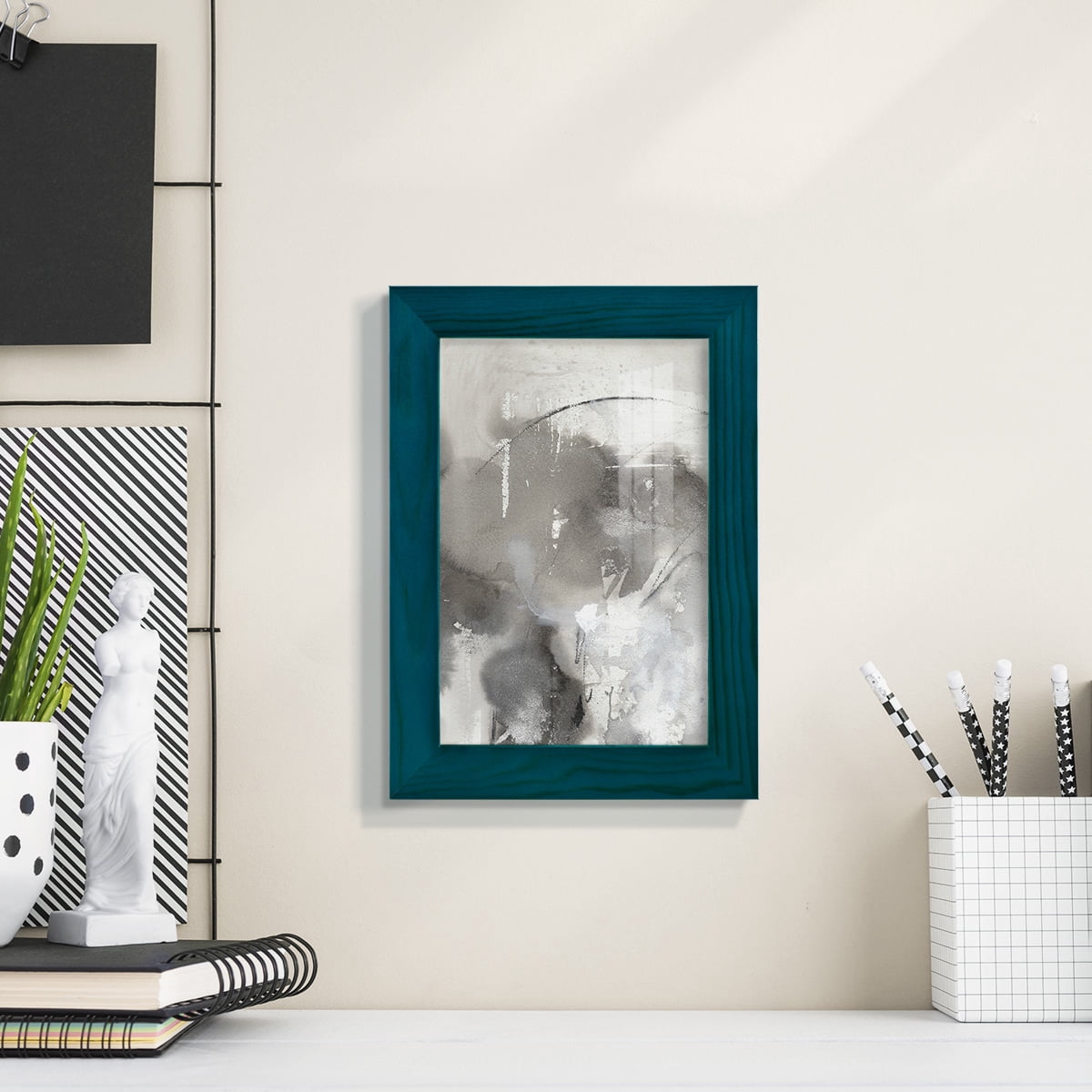 Mystical Objects I - Framed Print w/glass - Ocean Blue