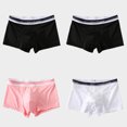 thumbnail image 1 of Summer Men Boxers Ice Silk Seamless Panties Ultra-thin Gradient Color Underpants Breathable 4 PCS Set Slip Silk Panties Men 15 L, 1 of 6
