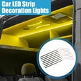 thumbnail image 2 of Unique Bargains 12V 15 LED Strip Light Flexible 30cm Car Interior Decoration Lamp Yellow (Set of 8), 2 of 6