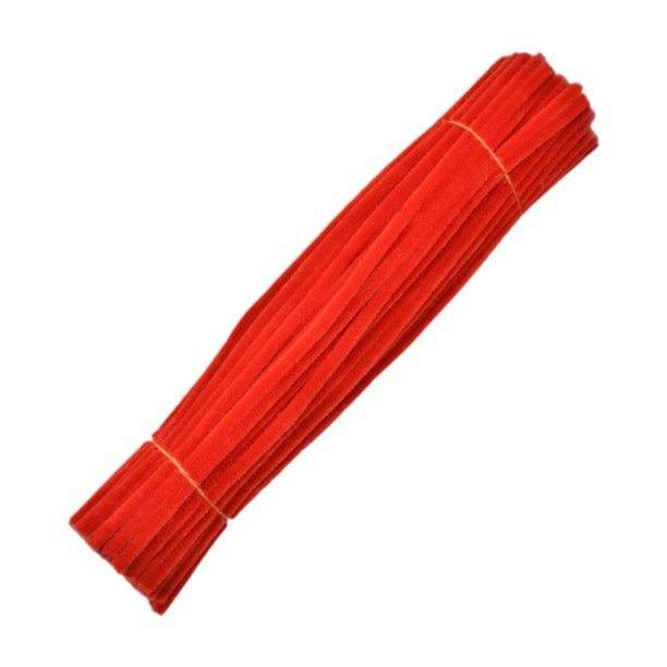 Paquete de limpiapipas de colores: manualidad flexible para niños rojo